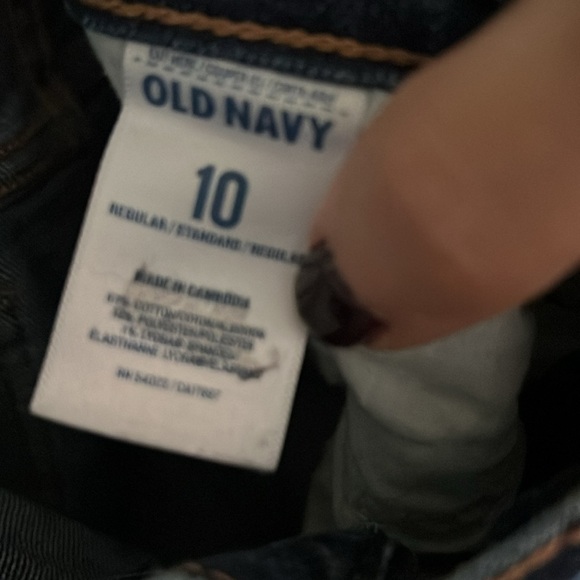 OLD NAVY Medium Wash Slightly Distressed The Sweetheart Jeans, Sz 10 Reg, GUC. - Picture 9 of 10